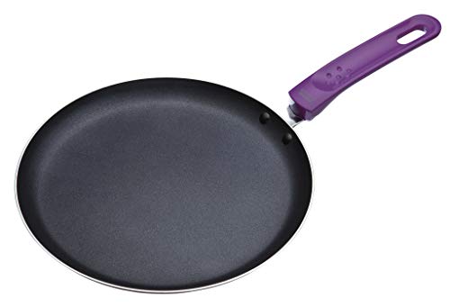 KitchenCraft Colourworks Sartén para Crepes Antiadherente Ecológica Libre de PTFE 24 cm Morado