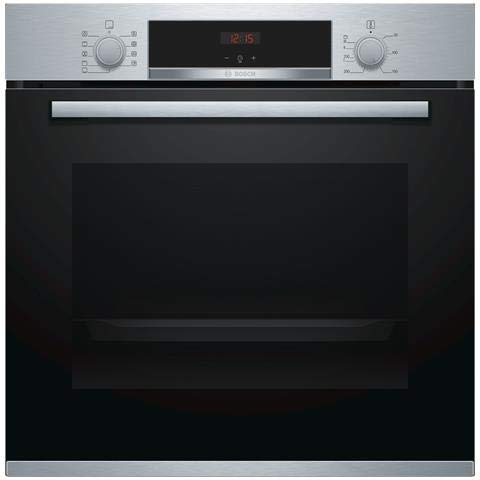 Bosch – Horno eléctrico empotrable HBA534BS0, capacidad 71 L, multifunción, ventilado, color acero inoxidable