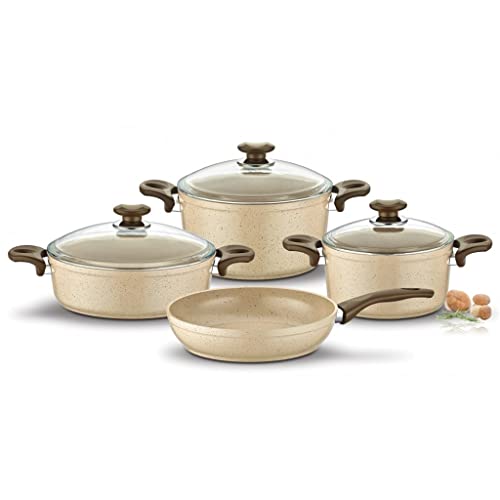 Dishwasher safe, Stainless, Non-Stick Coated, Cast Iron 7-Piece Cookware Set