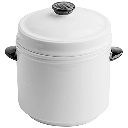 Taza De Sopa De Vapor Pequeña, Taza De Cerámica Para Estofado Con Tapa, Taza De Vapor De Porcelana, Mini Olla De Estofado Binaural, Olla A Presión De Microondas Para Cocina, Natillas De Huevo-600ml