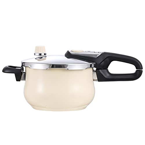 WANGZI Olla A Presión, Utensilios De Cocina Fondo De Acero De Gran Capacidad Cocina Rápida Ahorro De Energía Calentamiento Extremadamente Rápido, Adecuado para Su Uso En Áreas De Meseta,Beige