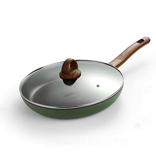 OQHAIR Sartén verde Sartén antiadherente Cocina de filete alemana universal U Cocina de tortilla u Sartén Cocina Cocina de inducción Estufa de gas (Color : A) (A)