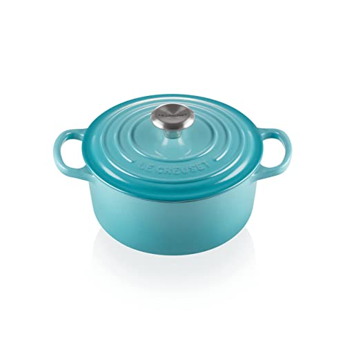 Le Creuset Cocotte redonda de hierro fundido, 24 cm, 4, 2 L, Todas Las Fuentes de Calor incluso inducción, Caribe, 21177241702430