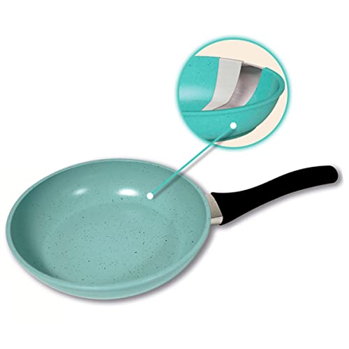 Sartén antiadherente, STARLYF JADE PAN, Cocina Saludable, apto para cocina de inducción, reforzado de rendimiento superior y alta resistencia a los arañazos y a la abrasión, recetario Gratis (24 CM)