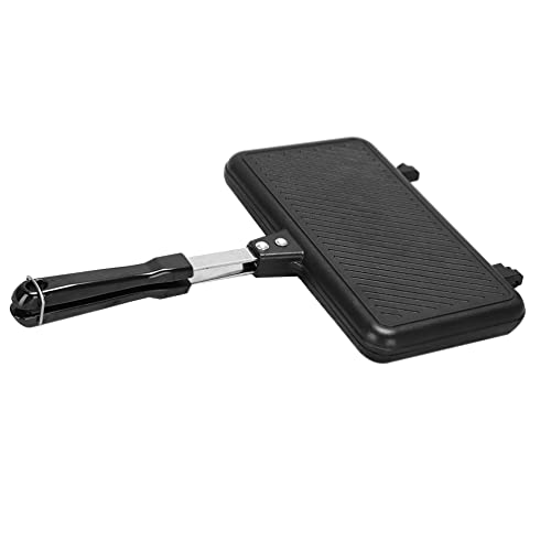 BESTonZON Sartén de doble cara para hornear pancake pan tortillas, sándwich maker con tapa para desayuno, tostadas panini, gofres