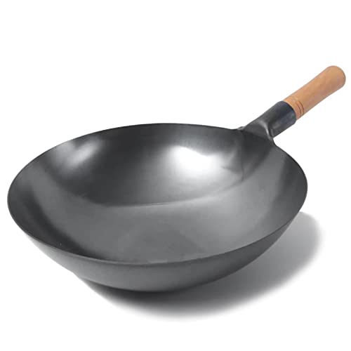 BAILR Sarten Sin Pfoa, Wok Sartenes Antiadherente y Multifunción, Wok Chino Fácil De Usar para Estufa Eléctrica, Cocina De Inducción y Gas Natural (A 34cm)