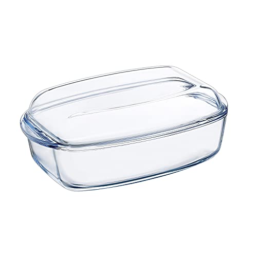 Pyrex Cazuela Rectangular 4,5L con Tapa Classic Vidrio, 8.74 cm