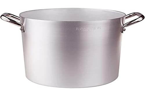 Ollas Agnelli Pan de Aluminio, con Dos Asas de Acero Inoxidable, 29 litros, Plata
