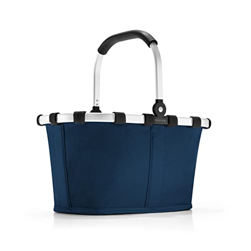 reisenthel carrybag XS Azul Oscuro - Cesta de la Compra Robusta con práctico Bolsillo Interior - Diseño Elegante e Impermeable