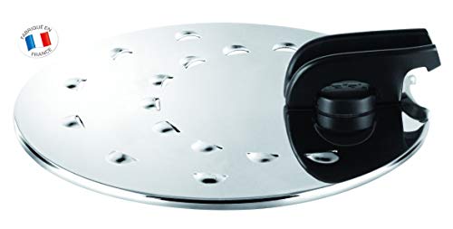 Tefal L9939822 Tapa ajustable de acero inoxidable, diámetro 20-28 cm, acero inoxidable, plata