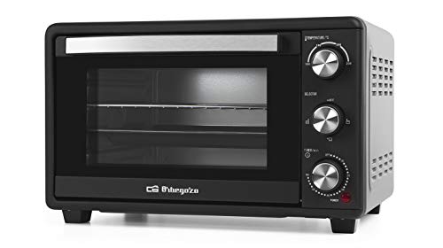 Orbegozo HO 255 - Horno eléctrico de sobremesa, 25 L, temporizador, termostato regulable, bandeja recogemigas, 1500 W