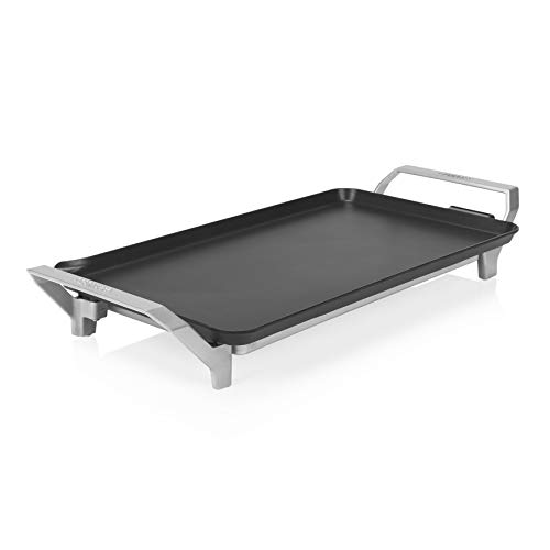 Princess 103110 Table Chef Premium XL, 46 x 26 cm, Plancha grande para cocinar sin aceite de aluminio fundido con revestimiento antiadherente, Asas frías al tacto, Termostato regulable, 2500 W