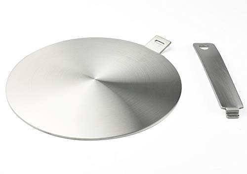 RUNZI Placa de anillo difusor de calor para inducción, placa adaptadora con mango separable 14 cm