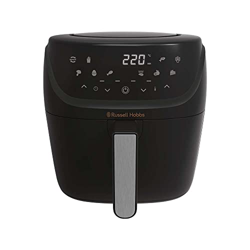 Russell Hobbs Freidora Sin Aceite 8l, Freidora de Aire 8 litros, airfryer XXL, 10 programas, pantalla LED táctil, diseño compacto y capacidad máxima [Ahorra hasta un 47% en Energía] SatisFry 27170-56