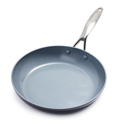 GreenPan Valencia Pro Sartén 30 cm Antiadherente Cerámica Saludable Anodizado Duro, Sin PFAS, Inducción, Apta para Lavavajillas, Apta para Horno, Gris