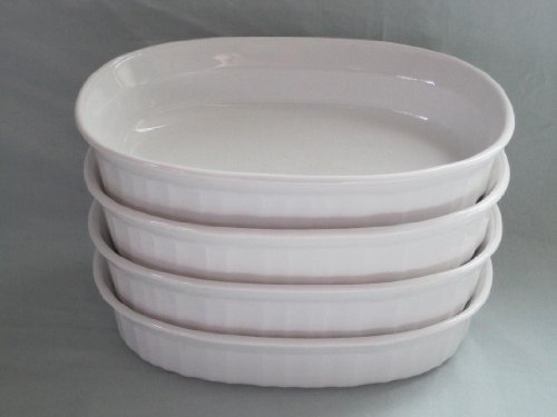 Juego de 4 – Corning Ware francés blanco individual 475 ml cacerola para horno platos f-15-b