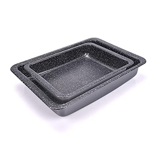 Alluflon Vesuvia Juego de Rustideras de Horno 24x28 & 34x25 cm