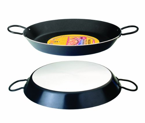 IBILI - Paellera nero - 38 cm - Aluminio - Antiadherente - 8 raciones