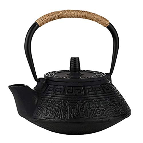 La mejor tetera japonesa de hierro fundido con infusor de té de acero inoxidable, tetera apta para estufa (B) (B)