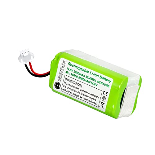 MIRTUX Batería Conga 1090, 1099, 1190, 1790, 1990 y 2290 Ultra. Reemplazo 14,8V 2600mah Li-Ion. Repuesto de Litio Recargable Compatible con Cecotec Conga