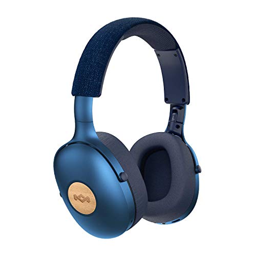 Marley Positive Vibration XL Cascos Inalámbricos con Bluetooth – Auriculares de Diadema Plegables con 24 hs de Batería, Control de Volumen, Micrófono Incorporado y Materiales - Azul