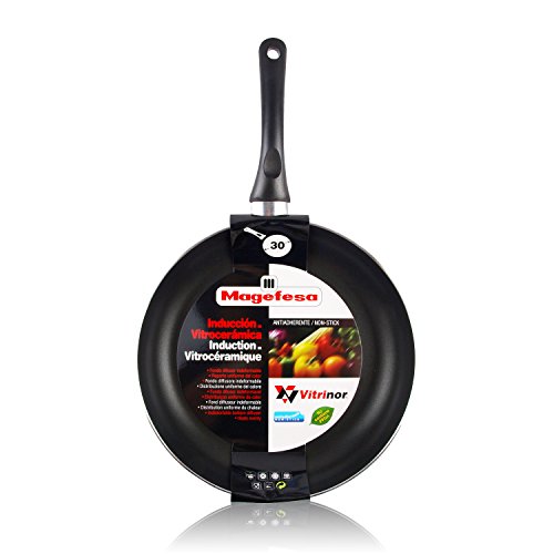 Magefesa Vitral - Sartén aluminio estampado 28cm, inducción, antiadherente libre de PFOA, limpieza lavavajillas apta para todas las cocinas, vitroceramica, gas