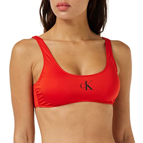 Calvin Klein Mujer Parte Superior de Bikini Bralette con Relleno, Rojo (Cajun Red), 3XL