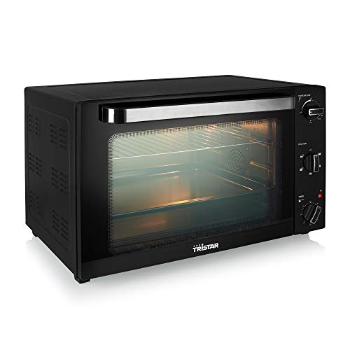 Tristar OV-3640 Horno de convección, 60 litros, Horno eléctrico multifunción de sobremesa, bandeja, rejilla y mango incluidos, temporizador de 90 min, temperatura ajustable hasta 230 grados, 2000 W