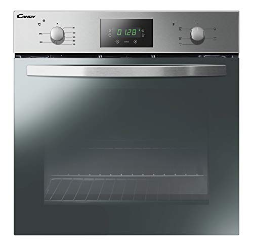 Candy Smart FCS 605 X/E, Horno Multifunción, 65L, Ventilador Enfriamiento, Cuba para Limpieza por Agua, 5 Funciones, Display táctil y Mandos, Doble Cristal Desmontable, Clase A, Puerta Efecto Espejo