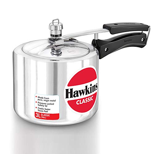 Hawkin Classic CL15 1.5 litros olla a presión de aluminio nuevo mejorado, pequeño, Plata 3-Litre plata