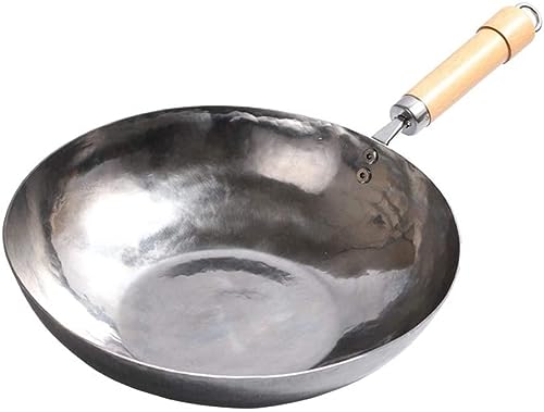 ZAANU Wok de hierro clásico tradicional Master Star, Wok de forja Manual sin revestimiento, cocina de uso General