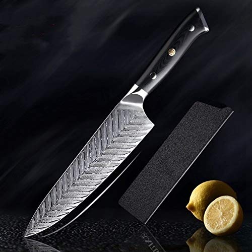 chef cuchillos Damasco del cuchillo del cocinero VG10 Profesional cuchillo de cocina que cocina la herramienta Cuchilla exquisita del ciruelo del remache G10 Mango cubierta con cuchillos cocina cuchil