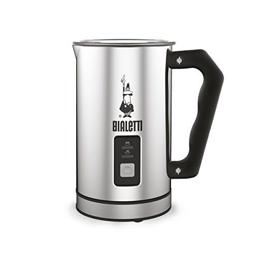 Bialetti 0004430 Eléctrico Leche Frother, 240 ml, 500 W, 1 carriba, Inoxidable Acero, Plata / Negro