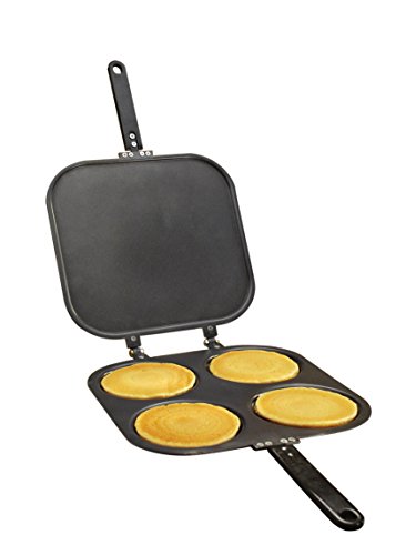 Mister Tortitas - Sartén para cocinar 4 tortitas a la vez, superficie antiadherente, tamaño 26 cm, recetario de regalo.