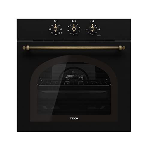 Teka HRB 6100 AT - Horno Multifunción SurroundTemp de 60 cm, Country Style Edition, 6 Funciones de Cocinado, Programador Mecánico de Paro de Cocción, Color Antracita Brass