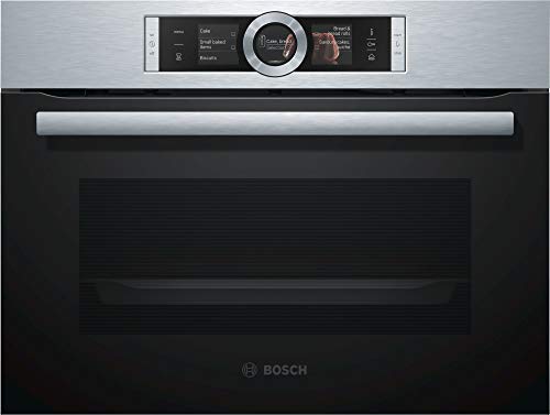 HORNO COMPACTO VAPOR CSG636BS3 45CM CRISTAL NEGRO/INOX BOSCH