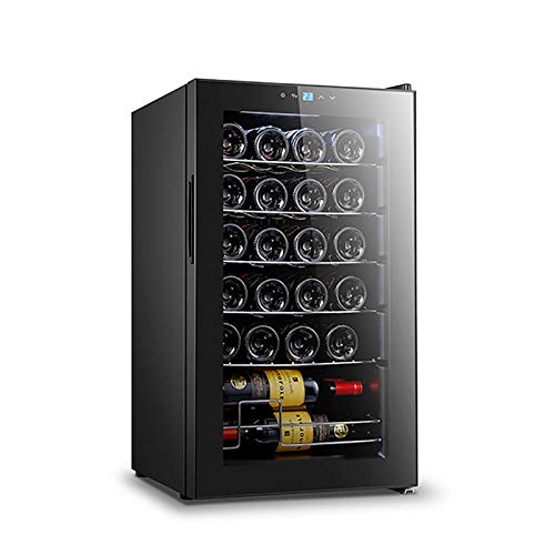 CLING Enfriador de Vino Refrigerador 24 Botellas de Doble Zona Integrado o Independiente con Aspecto Moderno Sistema de enfriamiento rápido y silencioso Puerta de Vidrio Templado de Doble Capa