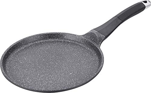 Royalty Line RL-HCP26M - Sartén para crepes (revestimiento de mármol, 26 cm), color negro