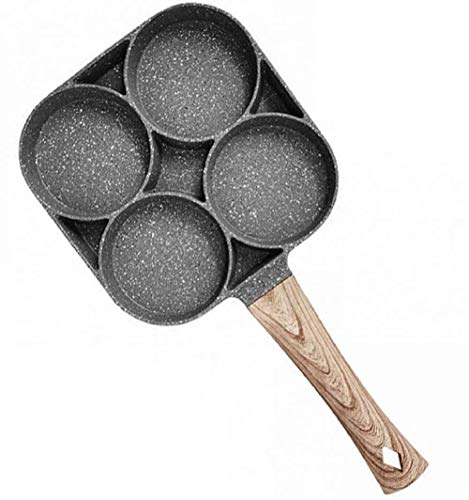 Máquina Para Hacer Panqueques Sartén De 4 Orificios Olla Antiadherente Crepera De Fondo Plano Sartén Para Panqueques De Fondo Plano Sartén Para Huevos Con Asas Largas Cacerola Pequeña De Cocina