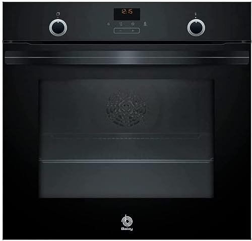 Balay 3HB5158N2 - Horno, Multifunción, A, Encastrable, 60 cm, 71 l, 7 F, Aqualisis, Ap. Abatible, Cristal Negro, Control Comfort, 10 recetas, Lanzamiento 2022