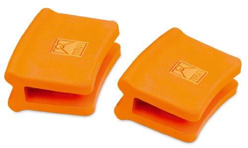 BRA Efficient - Asas de silicona, 2 unidades, medida paellera, para Efficient con diámetro de 32-40 cm, color naranja