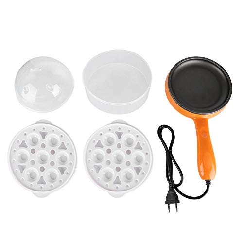 Wifehelper Mini sartén Antiadherente eléctrico multifunción Huevos Caldera Vaporizador para Desayuno Enchufe de la UE 220V