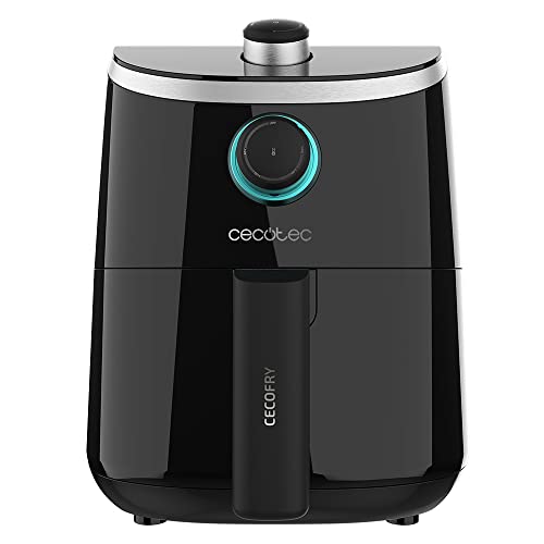 Cecotec Freidora sin Aceite de 2 L de Aire Caliente Cecofry Compact 2000. 900 W, Dietética, Manual y Compacta, Tecnología PerfectCook, Termostato, Temperatura y Tiempo Regulable, Color Negro