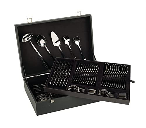 Arcos 592200 Series Burdeos-Gift Case Flatware 113 (Juego completo) - Monobloque de una pieza de acero inoxidable color plateado, y plástico