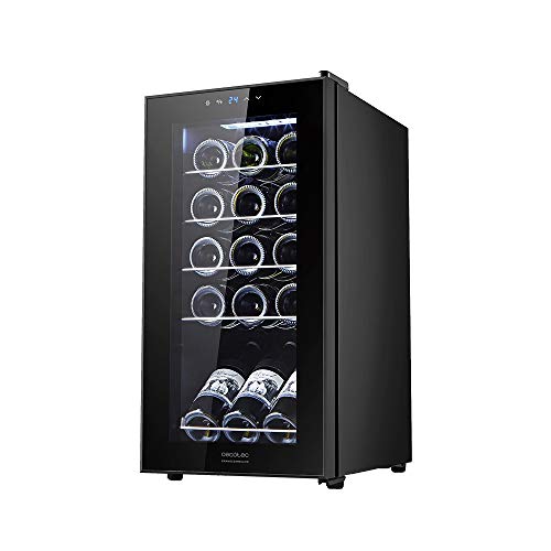 Cecotec Vinoteca GrandSommelier 15000 Black Compressor. 15 Botellas, Compresor, Alto Rendimiento garantizado, Temperatura Regulable, Luz interior