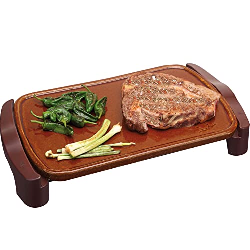 Jata GR559 Plancha de Asar Eléctrica de Terracota, 1600 W, 1 Liter, 0 Decibeles, marrón