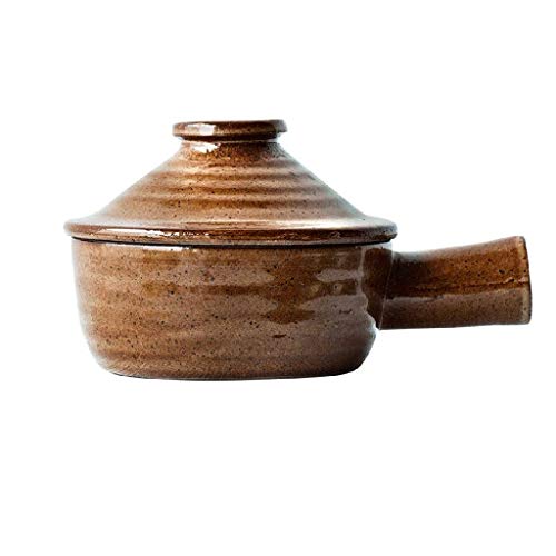 YWSZJ Individuales de cerámica Cuencos de calcinación for Horno con la Tapa y la manija pequeña cazuela de Sopa Francesa de Crock