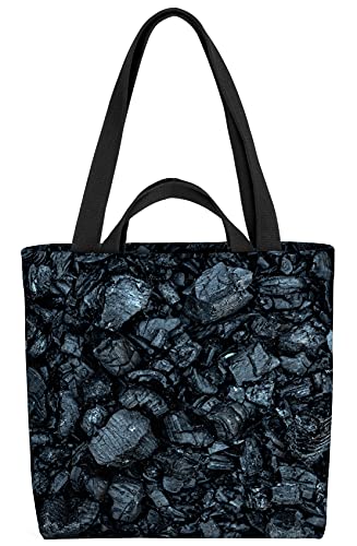 VOID Textura de grillos de carbón Bolsa de la Compra 33x33x14cm,15l Shopper Bolso Shopping Bag