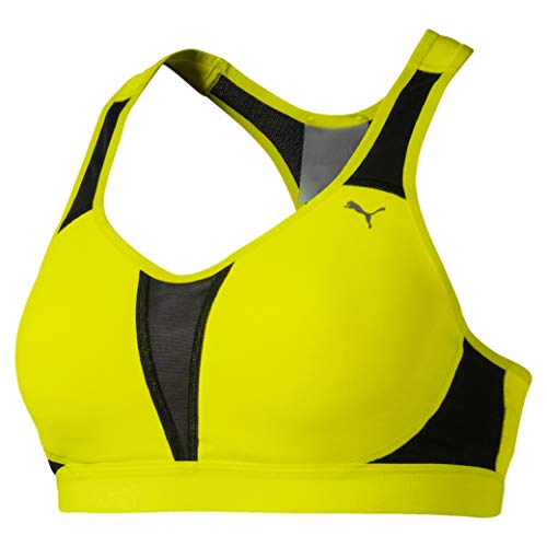 PUMA Get Fast Bra H Sujetador Deportivo, Mujer, Yellow Alert, 34-AB