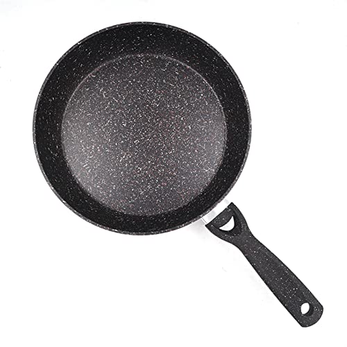 HUMINGG Sartén Antiadherente Pan for freír sin palmado Granito Fry Pan Classic Design Home Cocina Cocina Utensilios Gas (Color : Black, Sheet Size : 26 cm)